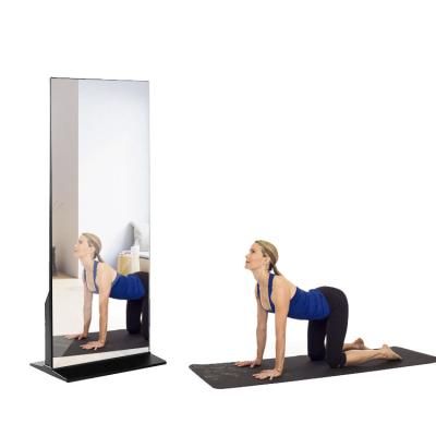 China Floor Stand DIY Smart Mirror 65 Inch Interactive Touch Screen For GYM for sale