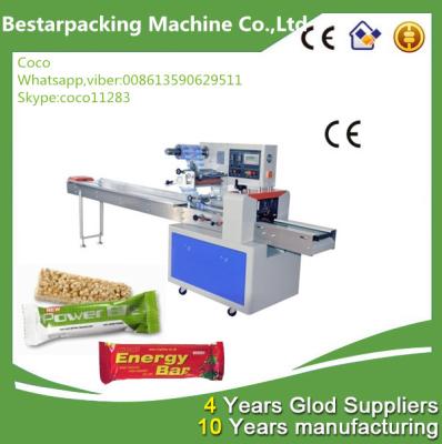 China Horizontal pillow flow pack granola bar packing machine from for sale