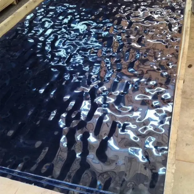 Water ripple stainless steel sheet application in modern interior design