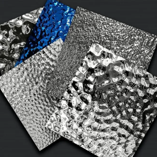 Water ripple stainless steel sheet reflective mirror surface detail