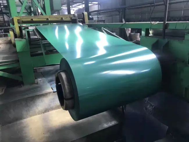 Prepainted galvanized steel coil product display