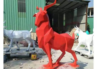 China Animal Figure Deer Outdoor Fiberglass Sculpture Life Size For Garden Decoration for sale