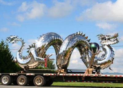 Chine Grande sculpture en dragon de chinois traditionnel, sculpture en jardin de dragon en métal à vendre