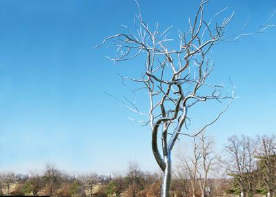 China Stainless Steel Tree Sculpture Withered , Outdoor Metal Tree Sculpture Garden for sale
