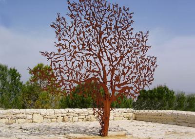 China Laser Cut Outdoor Metal Tree Sculpture Corrosion Stability Customized Size  for sale