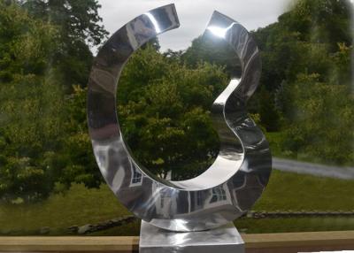 China 2mm Contemporary Metal Garden Sculptures Stainless Steel Mirror Polished Sculpture for sale