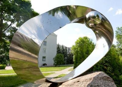 China Garden Decor Stainless Steel Sculpture Eye Stainless Steel Mirror Sculpture for sale