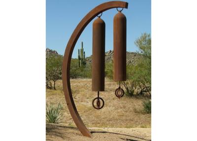 China Metal Wind Chime Corten Steel Sculpture , Yard And Garden Art Sculpture for sale