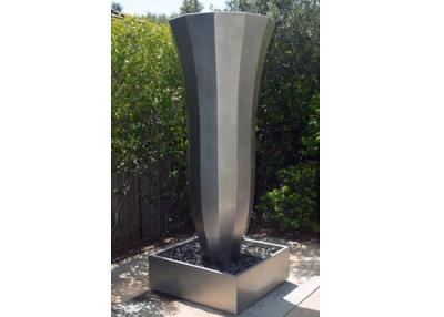 China 200cm Height Stainless Steel Water Feature / Stainless Steel Outdoor Fountains for sale