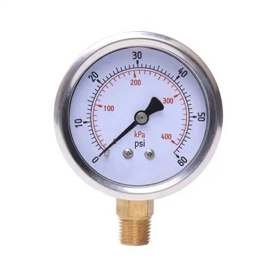 China Swimming Pool Differential Pressure Gauge Y60 Series M14*1.5 Connection for sale