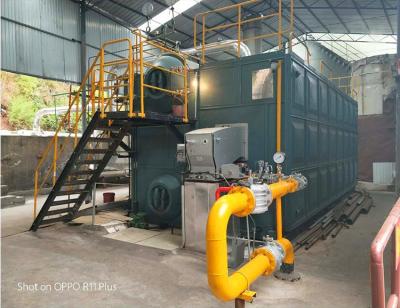 China SZS Double Drums Horizontal Waste Oil Natural Gas Fired Steam Boiler for paper plant for sale
