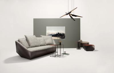 China Base tapizada moderna de madera sólida del sofá de la loma de Isanka Gualterio para la sala de estar en venta