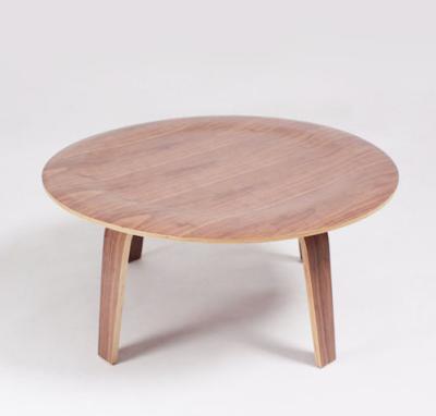 China Molded Plywood Molded Plywood Coffee Table Walnut  Round 87 * 87 * 42cm for sale