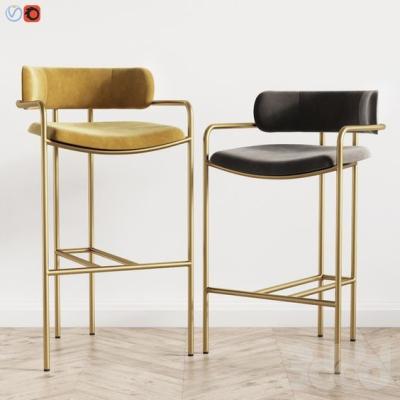 China Lenox Velvet Counter Modern Bar Chairs West Elm Fashionable Design for sale