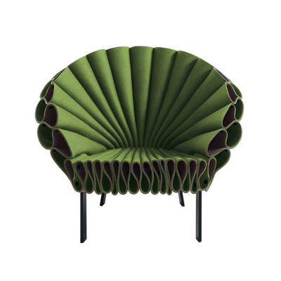 China Modern contemporary Peacock Chair by Dror for cappellini  in fabric and leather with metal frame finish for sale