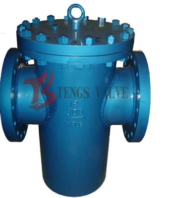 China Welded Simplex Basket Strainer Flanged Fabricated PI Class 300LB Bolted Cover for sale