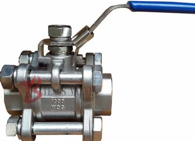 China Threaded NPT Soft Seated Ball Valve , Cast Stainless Steel Ball Valve 1000PSI for sale
