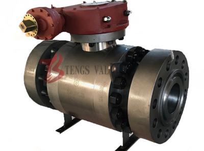 China 2500LB Trunnion Ball Valve Forged Steel A105 Soft Seated 3PC Split Body Flanged RTJ for sale