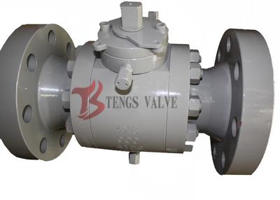 China Forged Steel Three Piece Ball Valve Trunnion Mounted Soft Seated 150LB - 2500LB for sale