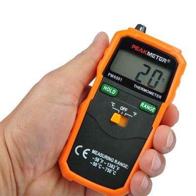China Industrial K - Type Digital Thermometer Humidity Meter Mini Probe And Data Hold for sale