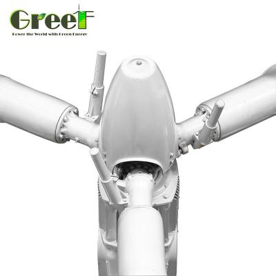 China Inversor de Grade de Telhado Controle de Pitch Gerador de Turbina Eólica Ventilador de Moinho de Vento 10KW à venda