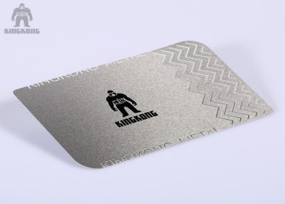 China Stainless Steel Silver Metallic Business Cards Silkscreen Printing  85x54mm for sale