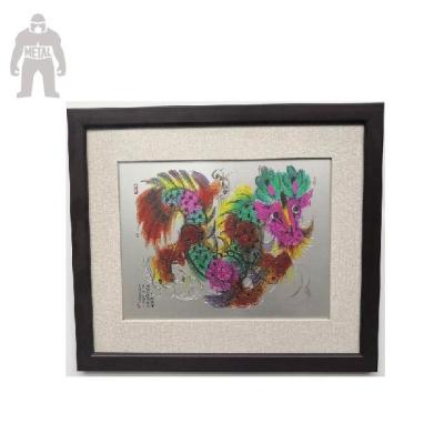 China Modern Framed Wall Art For Living Room Hand Work Wall Hanging Enamel Printing for sale