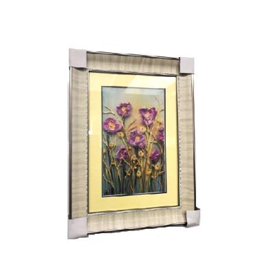 China Decor Dining Room Metal Frame Art ,  200x300mm  Gold / Silver  Picture Frame Art for sale