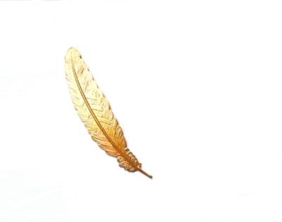 China Exquisite Feather  Metal Feather Bookmark Ideal Gift Support  Classical Through Carved for sale