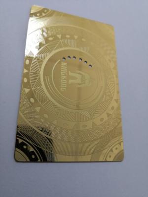 China Plastic Metal Lawyer Dentist  Gold Metal Card  With Mirror Effect 85x54mm for sale