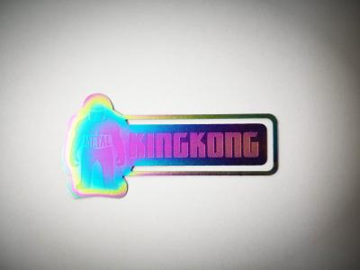 China El metal grabado aduana coloreado arco iris marca una dirección de la Internet el acero inoxidable KINGKONG en venta