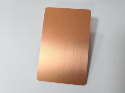 China Plated Rose Gold Metal Membership Card With Custom Company Logo / Metal Business Cards for sale