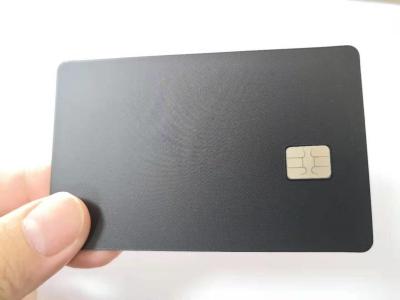 China Elegant Stainless Steel Business Card Dual 4442 Chip And  1K Chip Matte Black for sale