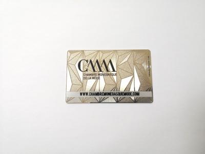 China Frosted Engraved Silver Etch Metal Business Cards 85x54mm for sale