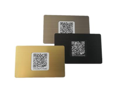 China Ntag213 / 215 / 216 Nfc Metal RFID Card Customized Black Silver for sale