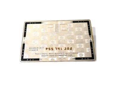 China Sterling Silver Metal Membership Card With Hico Magnetic Stripe for sale