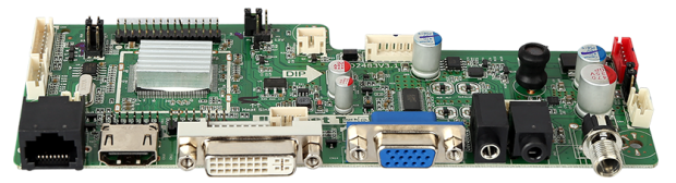 Display interface connectivity options for YCXX7-8 Industrial Touch Display