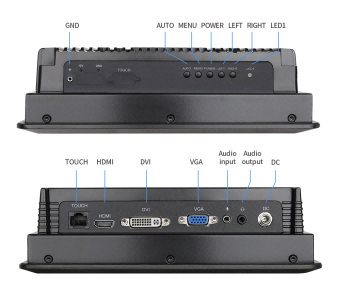 YCXX7-8 Industrial Touch Display I/O interface panel