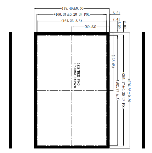 10.1 inch TFT LCD display module technical diagram