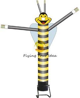 China Advertising Single Leg Inflatable Air Dancer 6M , Yellow Bee Sky Dancer For Fair for sale