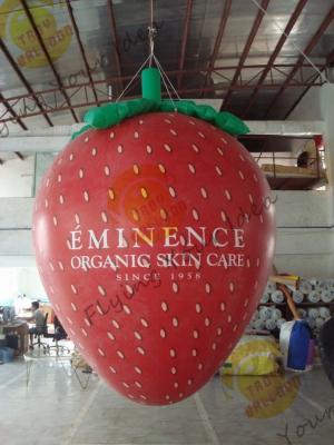 China Red 3m Height Strawberry Shaped Balloons With Digital Printing For Promotion for sale
