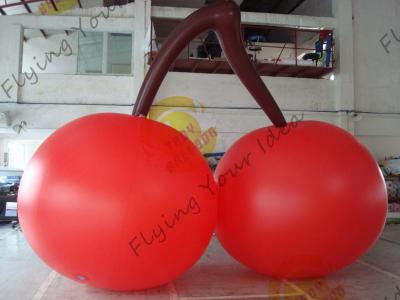 China Red PVC 3m High Cherry Shaped Balloons For Trade Fair Display for sale