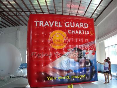 China Inflatable Cube Balloon with Six Sides Digital Printing , Square Balloons for Parade for sale
