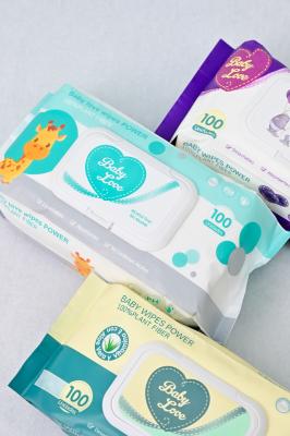 China Spunlace Nonwoven Baby Wet Wipes Portable Tissues Baby Wipes for sale