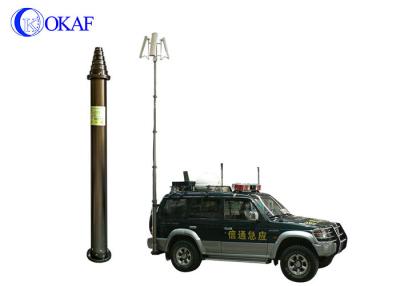 China High Strength Aluminum Alloy Telescopic Mast Pole Pneumatic Antenna Pole Customized for sale