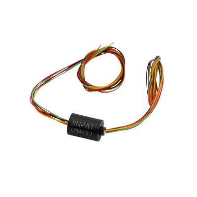 China 6 Circuits Model Miniature Slip Ring in Compact Design with Gold-Gold Contacts for sale