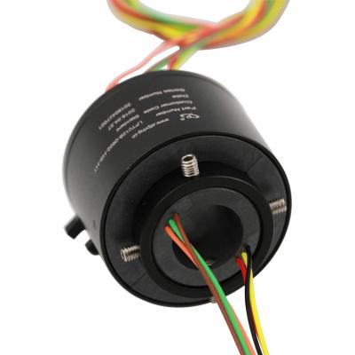 China 12.7mm Through Bore Slip Ring 6 Circuits 2A IP50 For Rotating Table for sale