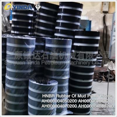 China Pistón de bomba de goma de fango de HNBR AH000004080200 con Cr forjado del acero 45# 40 en venta