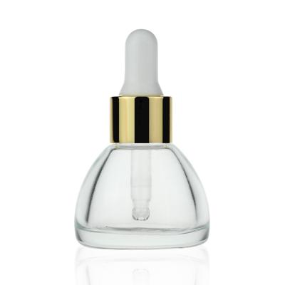China 20ml Glass Fancy Serum Dropper Bottle Thick Wall For Face Care Product for sale