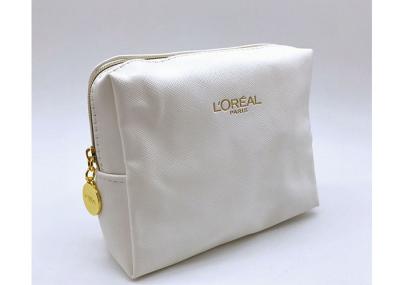 China Fashion White Customized Logo Travel Makeup Pouch For Promotional Toiletry for sale